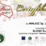 docenpolskie_miklasz_certyfikat_kluski